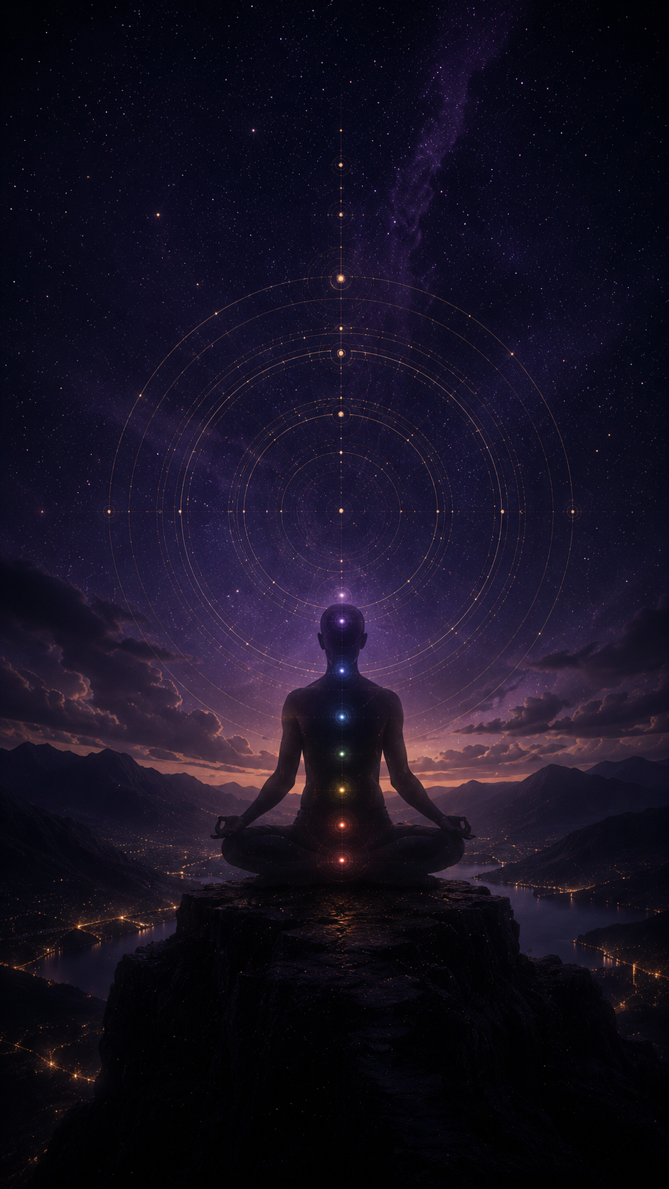 每日七脈輪冥想場景